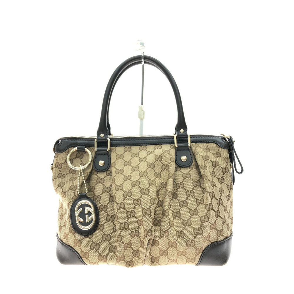 GUCCI Handbag GG Diamante Sukey Shoulder strap Beige